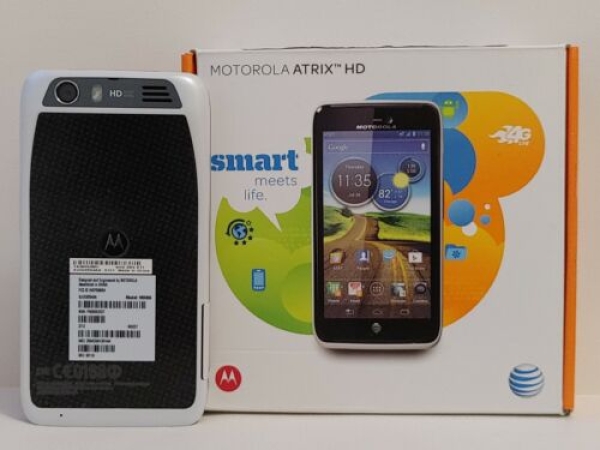 Motorola ATRIX HD MB886 – selten (entsperrt) Android Smartphone Sammler weiß