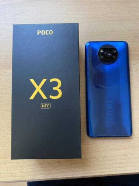 Smartphone: Xiaomi Poco X3 NFC – 64GB – Cobalt Blue – sehr guter Zustand