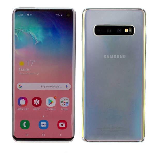 Samsung Galaxy S10 Smartphone 128GB Silber Ohne Simlock Dual Sim Hervorragend