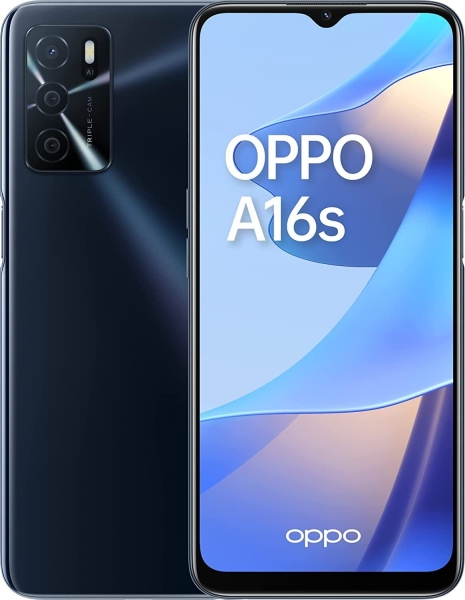 Oppo A16s 64GB/4GB DualSIM 4G LTE NFC entsperrt Android Smartphone – kristallschwarz