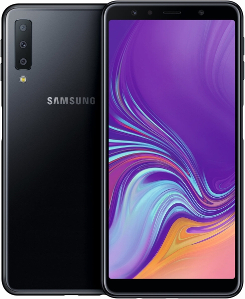 Samsung A750F Galaxy A7 2018 DualSim schwarz 64GB LTE Android Smartphone 6″ 24MP