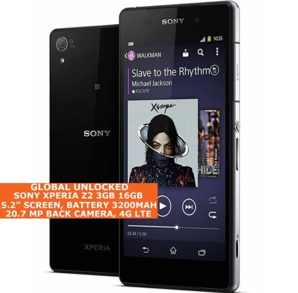 Sony XPERIA Z2 3GB 16GB D6503 Quad Core 20mp 5.2 “ HD Android 4g LTE Smartphone