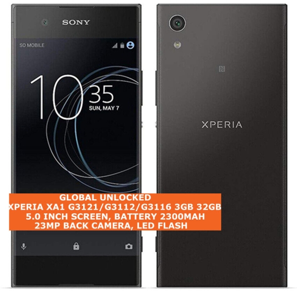 Sony Xperia Xa1 G3121/G3112/G3116 3gb 32gb 23mp Kamera 5.0 “ Android Smartphone