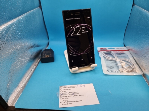 Sony Xperia XZ1 – 64GB – Schwarz (Ohne Simlock) Smartphone akzeptabel