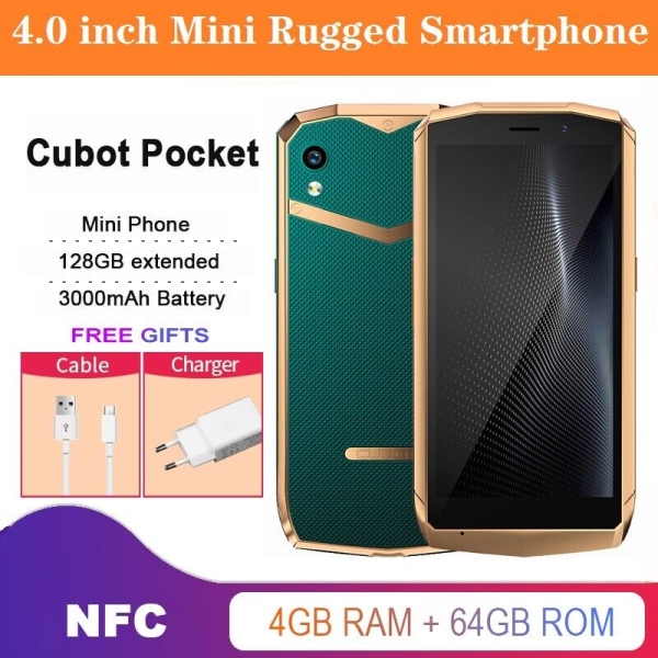 4,0 Zoll Robust Mini-Smartphone Cubot Pocket Android 11 4GB+64GB NFC Dual SIM
