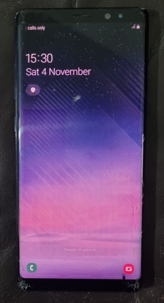 Samsung Galaxy Note8 SM-N950 – 64 GB – Mitternachtsschwarz (entsperrt) – Riss & Brennen