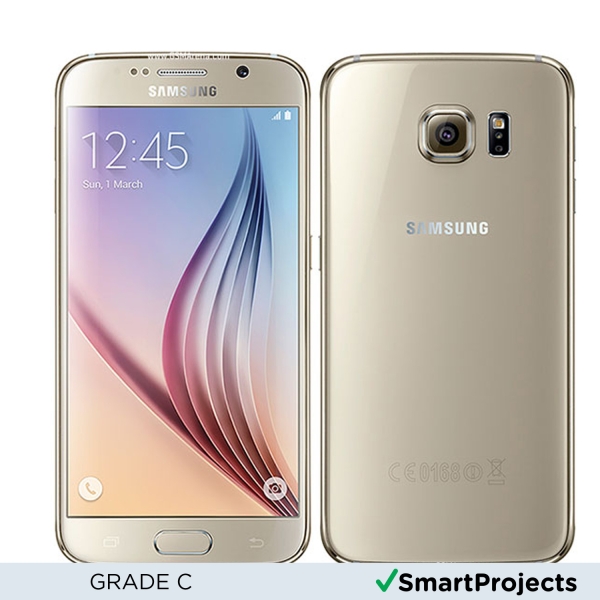 Samsung Galaxy S6 Gold 32GB Unlocked Fair Condition SM-G920F Smartphone