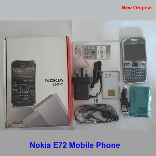 100 % Original Nokia E72 WiFi 5MP 3G entsperren Handy + 1GB Karte – grau