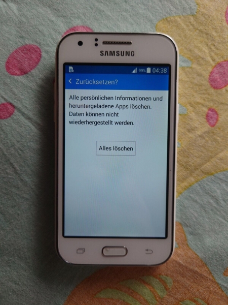 Samsung  Galaxy J SM-J100H – 4GB – Weiss (Ohne Simlock) Smartphone