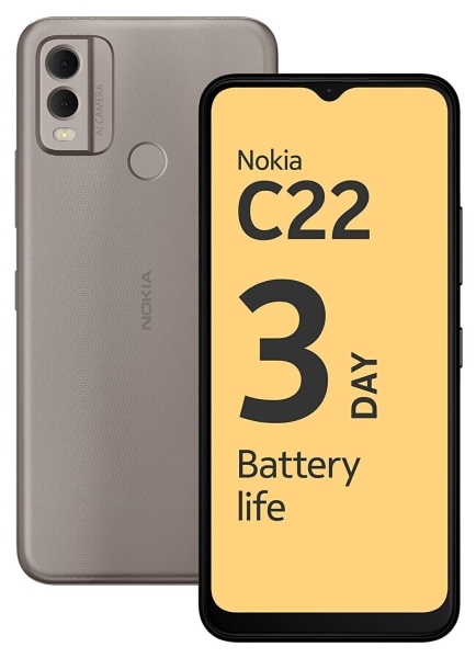 Nokia C22 – 4G LTE 64GB entsperrt Dual SIM Android Smartphone – Sand