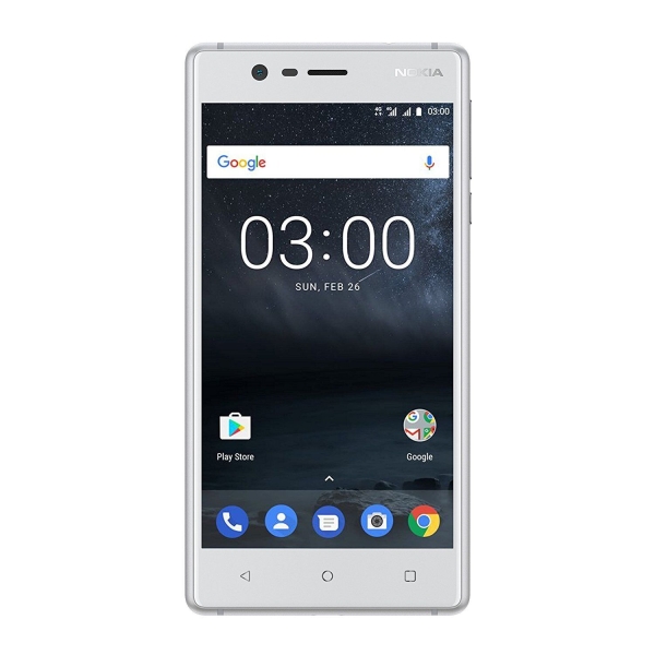 Nokia 3 Dual Sim silver white 16GB Android Smartphone