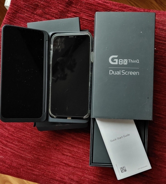 Smartphone LG G8x ThinQ Dual Screen 128 GB interner Speicher + SD, 5G fähig