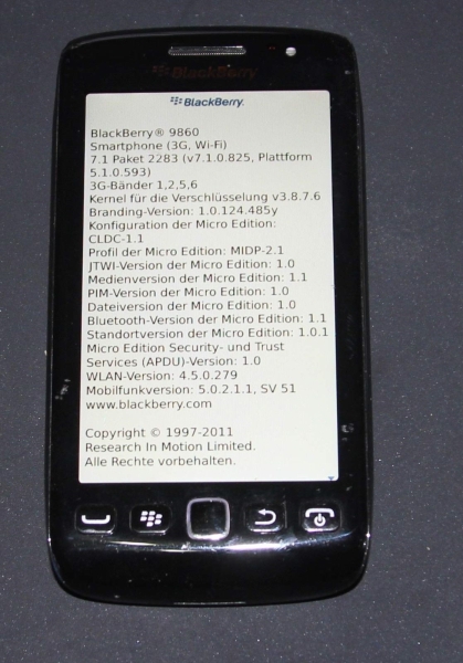 Blackberry 9860 Smartphone – schwarz – ohne Simlock – gebraucht(ö5