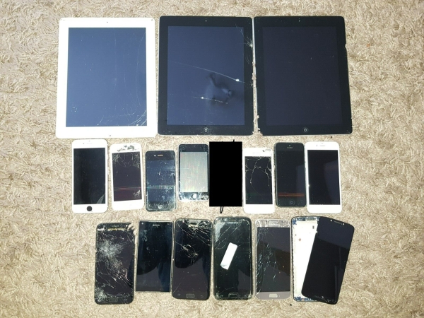 16X verschiedene Samsung Apple & andere Smartphones – AUSVERKAUF, BESCHÄDIGT, AA1521