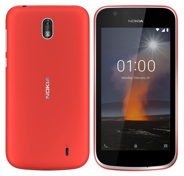 Nokia 1 Rot TA-1047 DualSIM LTE NFC 11,4cm (4,5Zoll) Smartphone Android Go NEU