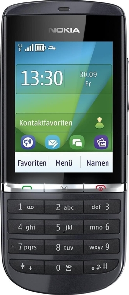 Nokia Asha 300 5MP 2G 3G Netzwerk Graphit O2 gesperrt sehr guter Zustand