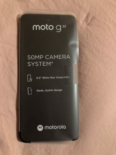 Motorola G22 Smartphone, Android, 4GB RAM, 6,5″ 4G, SIM simfrei, 64GB, kosmischschwarz