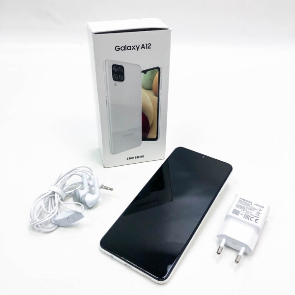Samsung Galaxy A12 Smartphone White 64GB A125F Dual-SIM Android 10.0 mit
