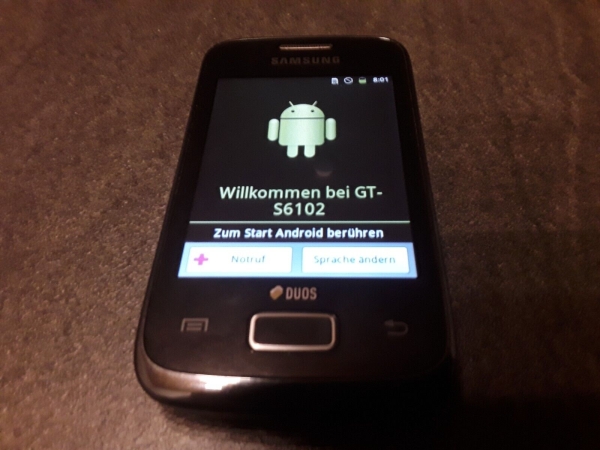 Handy Samsung Galaxy Y duo GT S6102 schwarz ohne Simlock Smartphone dualsim