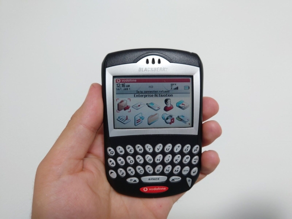 SELTEN BlackBerry 7230 – schwarz entsperrt Smartphone Sammler Artikel QWERTY Handy