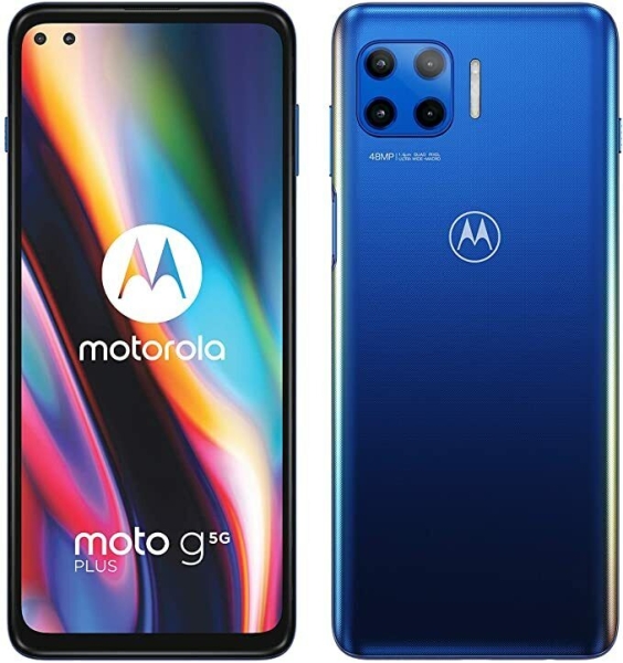 Motorola Moto G 5G Plus 128GB entsperrt Dual SIM Android Smartphone Surfen blau