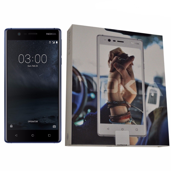 Brandneu in Verpackung 5″ Nokia 3 Single-SIM 16GB TA-1020 blau werkseitig entsperrt 4G/LTE Simfree