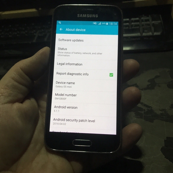 Samsung Galaxy S5 mini SM-G800F 16GB – Smartphone schwarz entsperrt