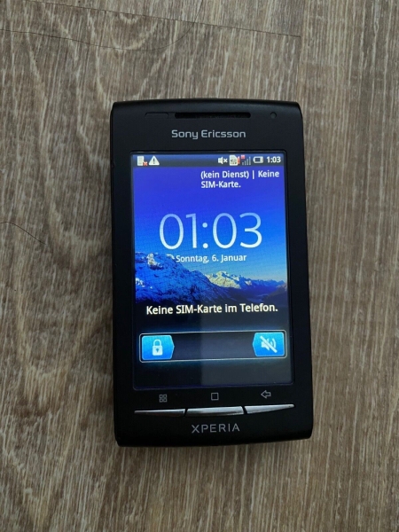 Sony Ericsson  Xperia X8 E15i – Schwarz/Burgund (Ohne Simlock) Smartphone