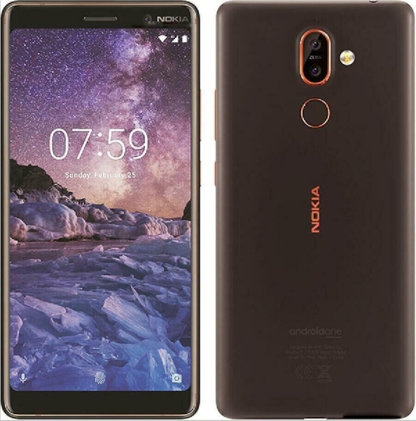 Nokia 7 Plus – 64GB – Schwarz/Kupfer (entsperrt) Smartphone Durchschnittszustand