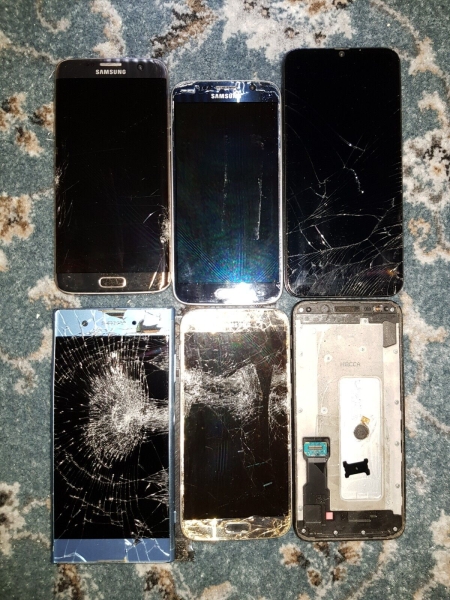 DEFEKT 6X verschiedene Samsung Sony Cubot Smartphones – KEIN STROM, LESEN SIE BESCHREIBUNG AA1843