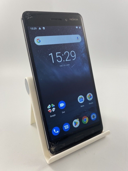 Nokia 6 TA-1033 schwarz entsperrt 32GB 5,5″ 16MP 3GB RAM Android Smartphone Riss