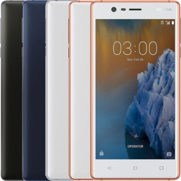 Nokia 3 16GB entsperrt weiß/schwarz/blau offen unbenutzt