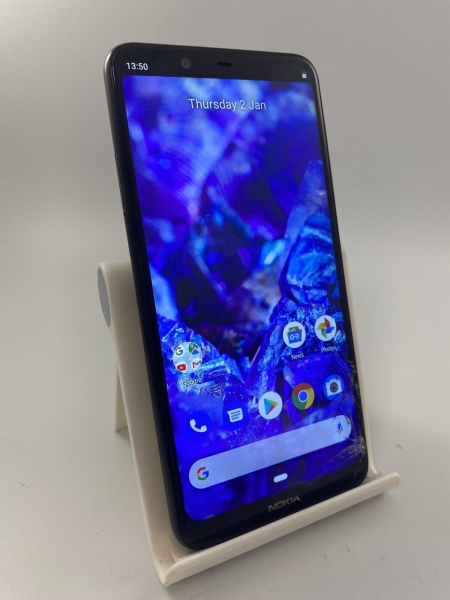 Nokia 5.1 Plus TA-1108 schwarz entsperrt 32GB 5,86″ 13MP Android Smartphone rissig