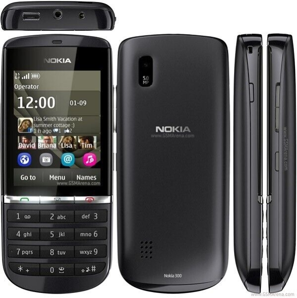 (EE und T-Mobile) Nokia Asha 300 Graphit Handy UK 3 POST