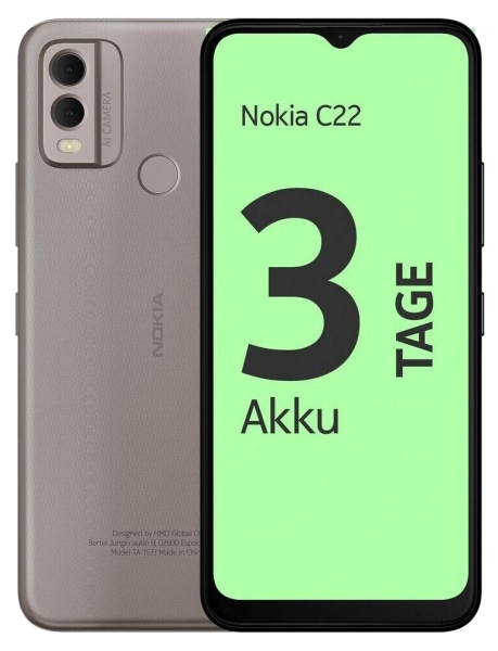 Nokia C22 Dual-SIM 64 GB grau Smartphone Handy NEU