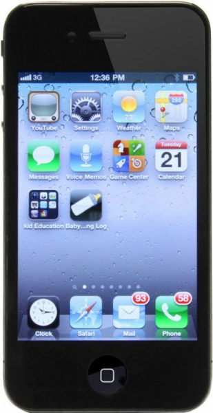 Apple iPhone 4 auf EE – 16 GB, schwarz, teilweise funktionsfähig, kein Signal ERSATZTEILE oder REPARATUR R