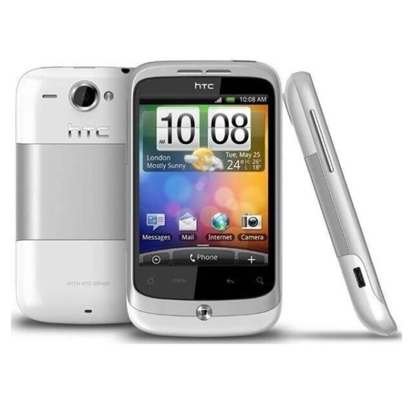 Sehr guter Zustand entsperrt weiß HTC Wildfire Smartphone A3333 3POST
