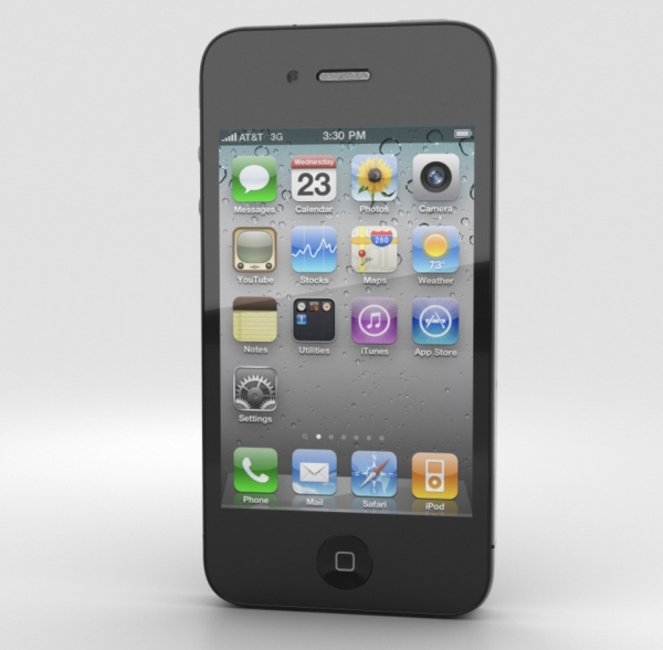 Apple iPhone 4 – 8 GB – Schwarz. Kann nicht blinken. Hat eine gute LCD. FMI Aus