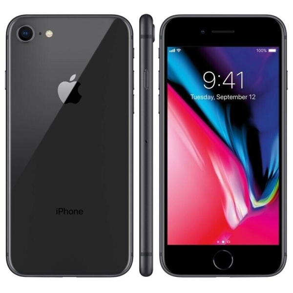 Apple iPhone 8 – 64GB – Schwarz Farbe – ENTSPERRT Smartphone – Guter Zustand