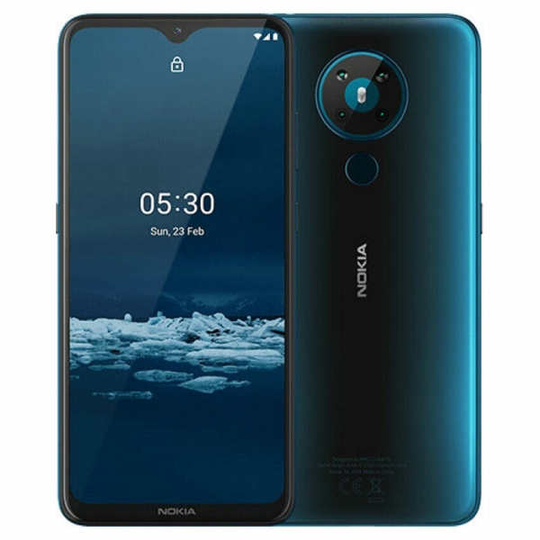 Nokia 5.3 6,55 Zoll Android UK SIM Free Smartphone 4GB RAM und 64GB, Cyan