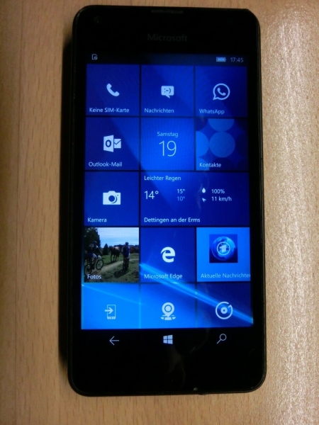 NOKIA Microsoft  Lumia 550 – 8GB – Schwarz (Ohne Simlock) Smartphone