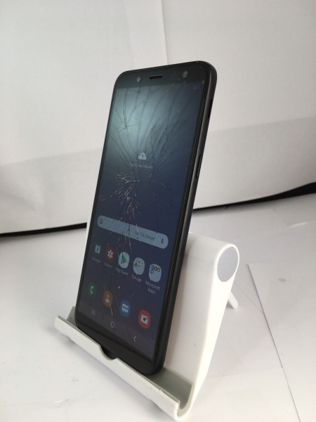 Rissiges Samsung Galaxy J6 2018 32GB entsperrt schwarz Android Smartphone