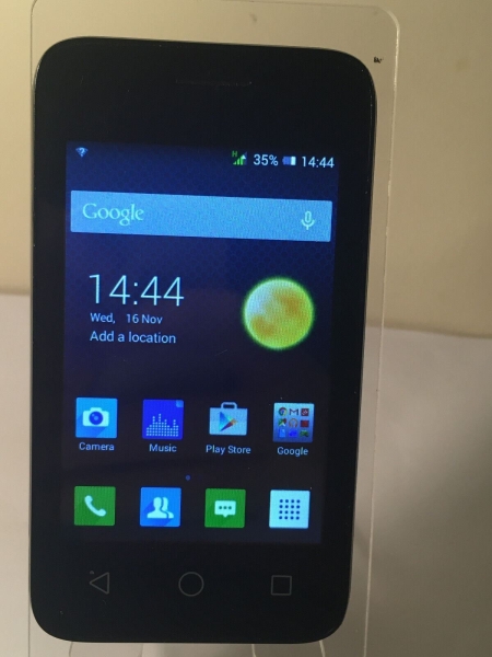 Alcatel Onetouch Pixi 3 (3.5) – schwarz (entsperrt) Smartphone Handy 4009x