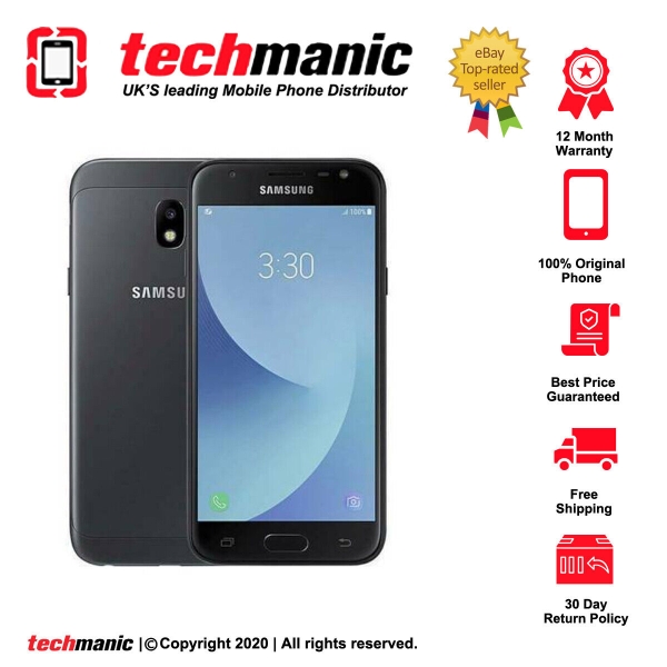 Samsung Galaxy J3 (2017) SM-J330F – 16 GB – Smartphone schwarz (entsperrt) – Klasse A