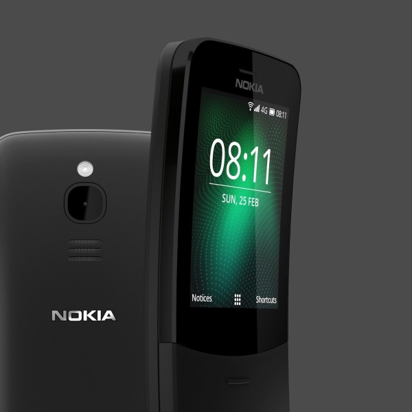 Neu alter Lagerbestand schwarz entsperrt 4G Nokia 8110 (4GB) Handy Schieberegler Handy KOSTENLOSER VERSAND