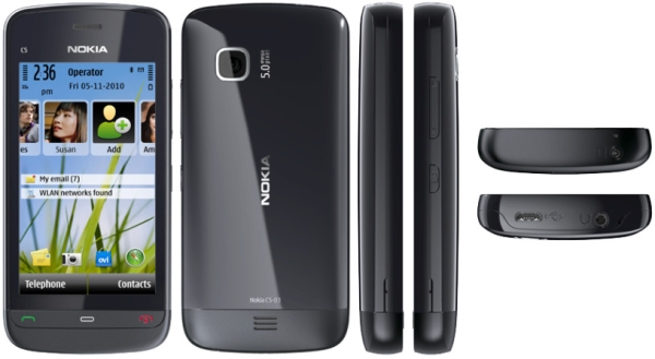 Nokia C5-03 Graphite Black Touchscreen-Smartphone 5MP NEU & OVP