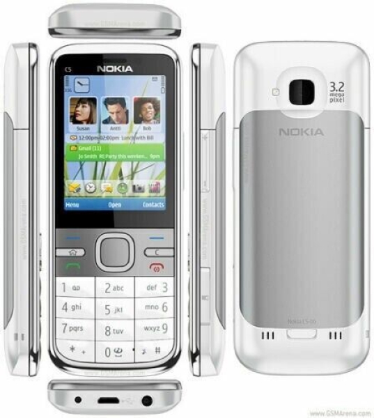 Nokia C5-00 – weiß (entsperrt) Smartphone – Top Zustand