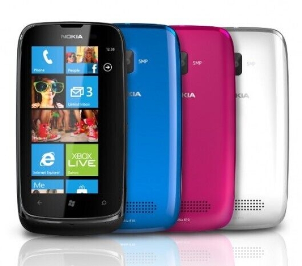 Nokia Lumia 610 entsperrt 8GB schwarz blau & weiß Smartphone sehr guter Zustand