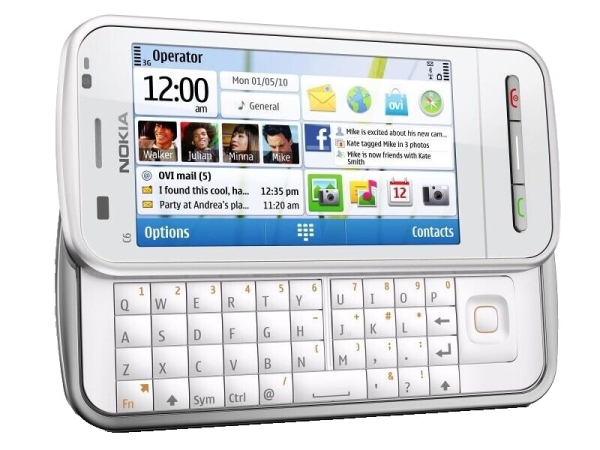 Seltenes ENTSPERRT FÜR ALLE Nokia C6-00 weißes Smartphone 3POST