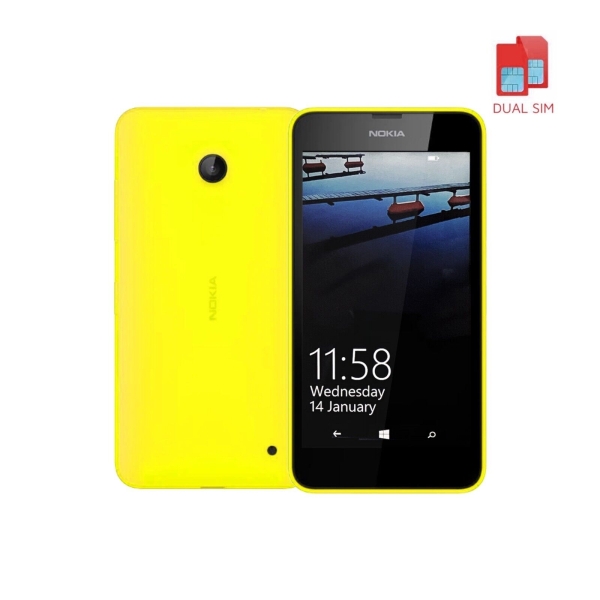 Nokia Lumia 630 Microsoft Win 8 Handy 8GB hellgelb DUAL SIM entsperrt